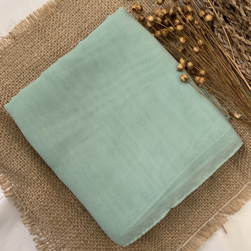 HIJAB BELLA SQUARE POLLYCOTTON SIZE 110X110/ KERUDUNG HIJAB BELLA SQUARE WARNA MINT