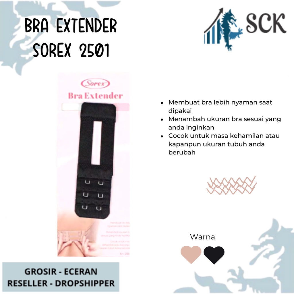 [ISI 3] BH Extender Sambungan Kait Bh Sorex 2501 2502 2503 Kait 3 Susun 2 Panjang / Pakaian Dalam Wanita SOREX