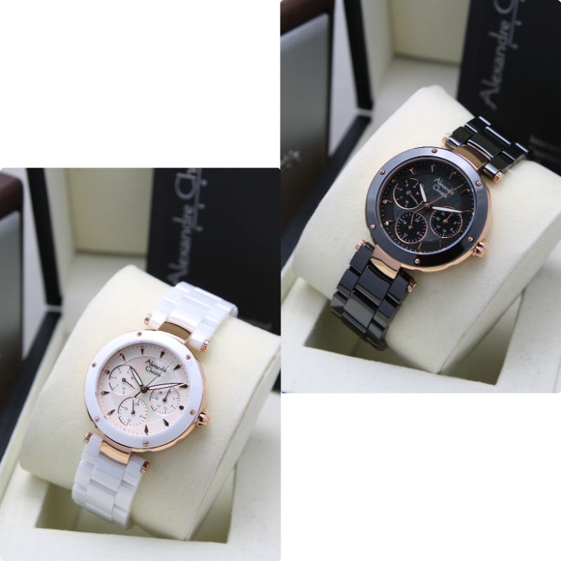 JAM TANGAN WANITA ALEXANDRE CHRISTIE AC2807 / AC 2807 / AC2337 / AC 2337 CERAMIC ORIGINAL GARANSI RE