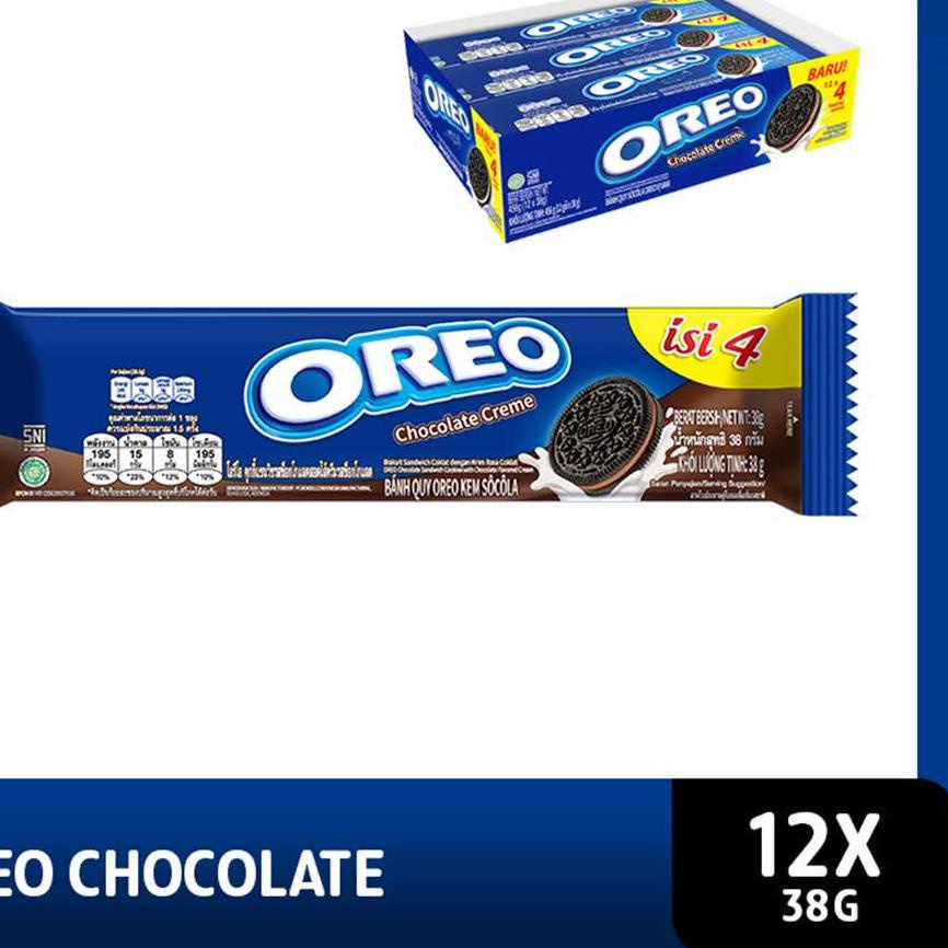 

Koleksi Terbaru Oreo Biskuit krim Chocolate 38g x12 ORD,