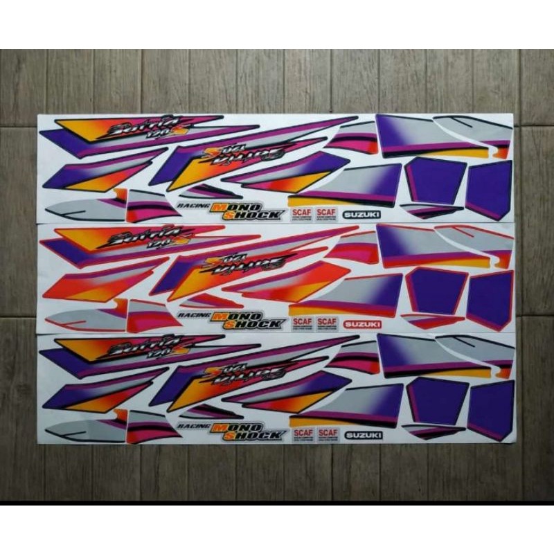 striping montor satria S tahun 1997 ORIGINAL sticker