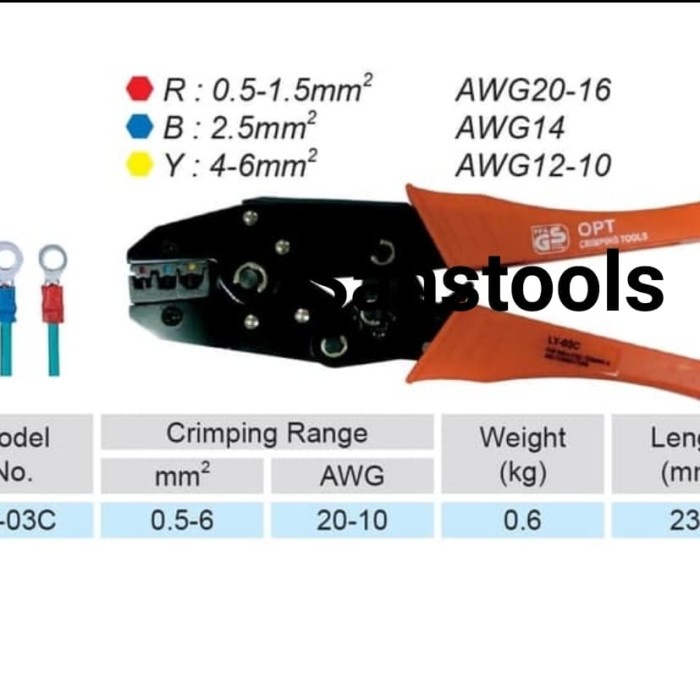 Crimping Opt Ly-03C Tang Crimping Skun Press Connector Krimping Ly03C Asli Pres