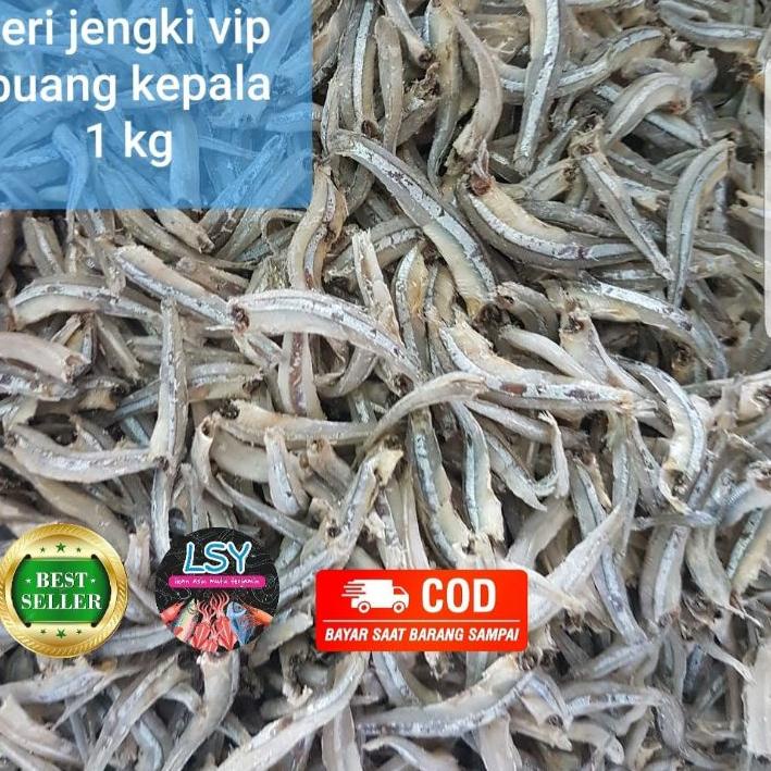 

✳ ikan asin teri jengki bulat vip tanpa kepala 1kg ℮