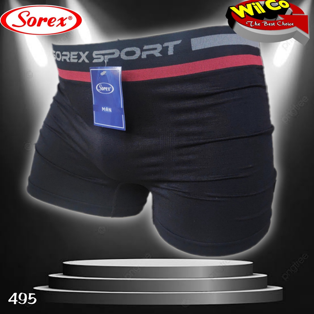 K495 - [Harga Per 1 Potong] CELANA DALAM BOXER PRIA PREMIUM SOREX SIZE (M-L) - (XL-XXL)