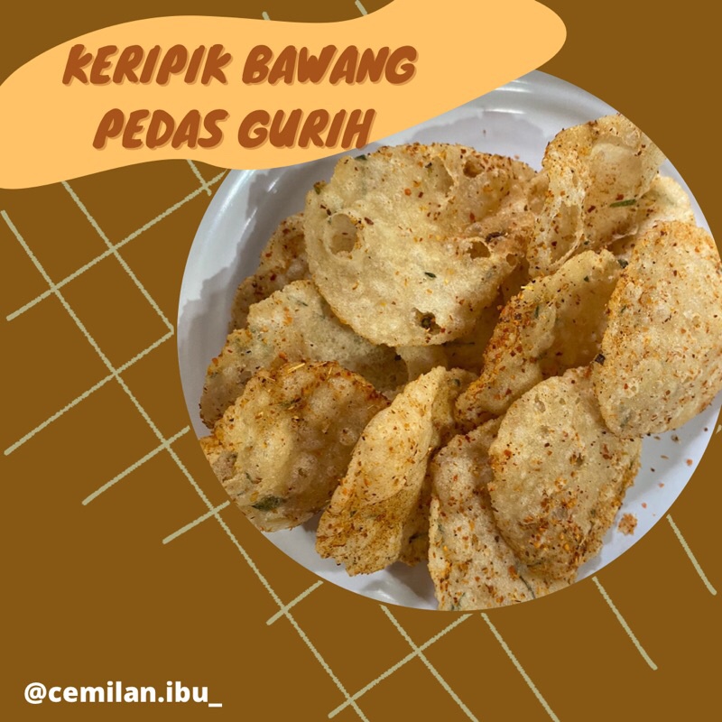 

KERIPIK BAWANG PEDAS GURIH 125 GR