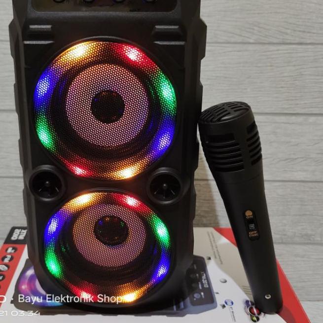 ✧ COD SPEAKER GRATIS MIC BLUETOOTH KARAOKE XTM-2010 DOUBLE POWER SPEAKER X BASS//SALON AKTIF PORTABE