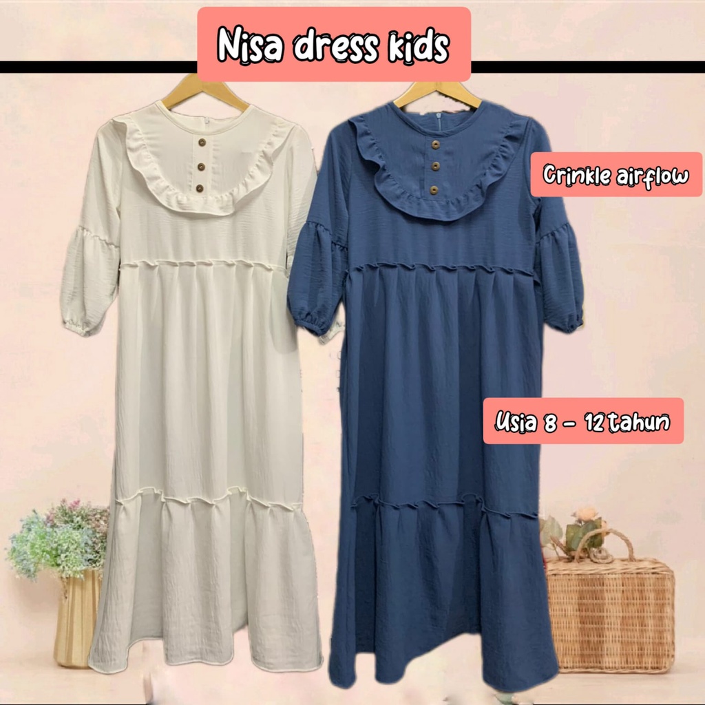 BAJU ANAK DRESS MUSLIM ANAK WANITA USIA 8-12 TAHUN BAHAN RAYON CRINKLE GAMIS MUSLIM ANAK TANGGUNGTERBARU 2023 DRESS ANAK PEREMPUAN