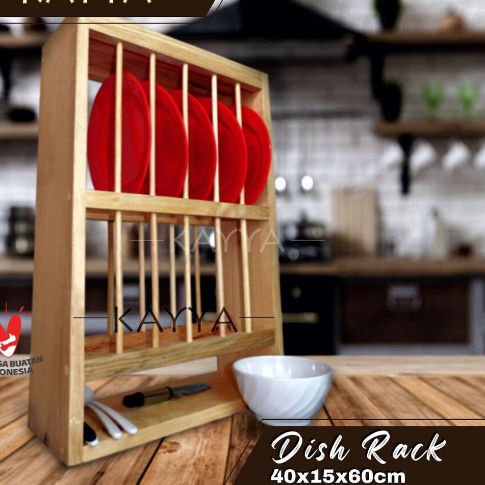 ➪ Rak Piring Kayu [KV118] / Rak Piring Modern / Rak Piring Kayu by KAYYA / Rak Piring Kayu Modern ☋