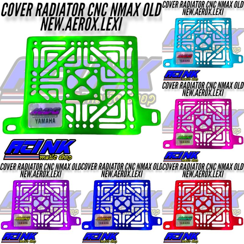 Cover radiator N max aerox lexi cnc full almunium / tutup radiator cnc N MAX AEROX LEXY full almunium