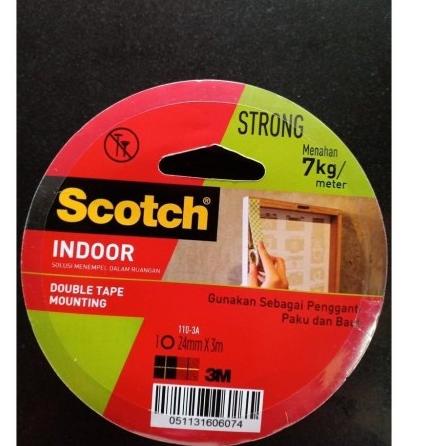 

SCOTCH DOUBLE TAPE MOUNTING 24MMX3M 114-3A / DOUBLE TAPE BUSA / 3M ,,