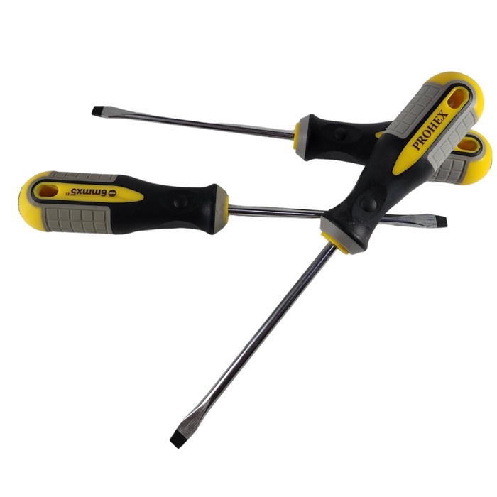 Obeng - Min Karet Prohex 4 Inch Gagang Karet Kuat Bagus 6mm x 5 Inch