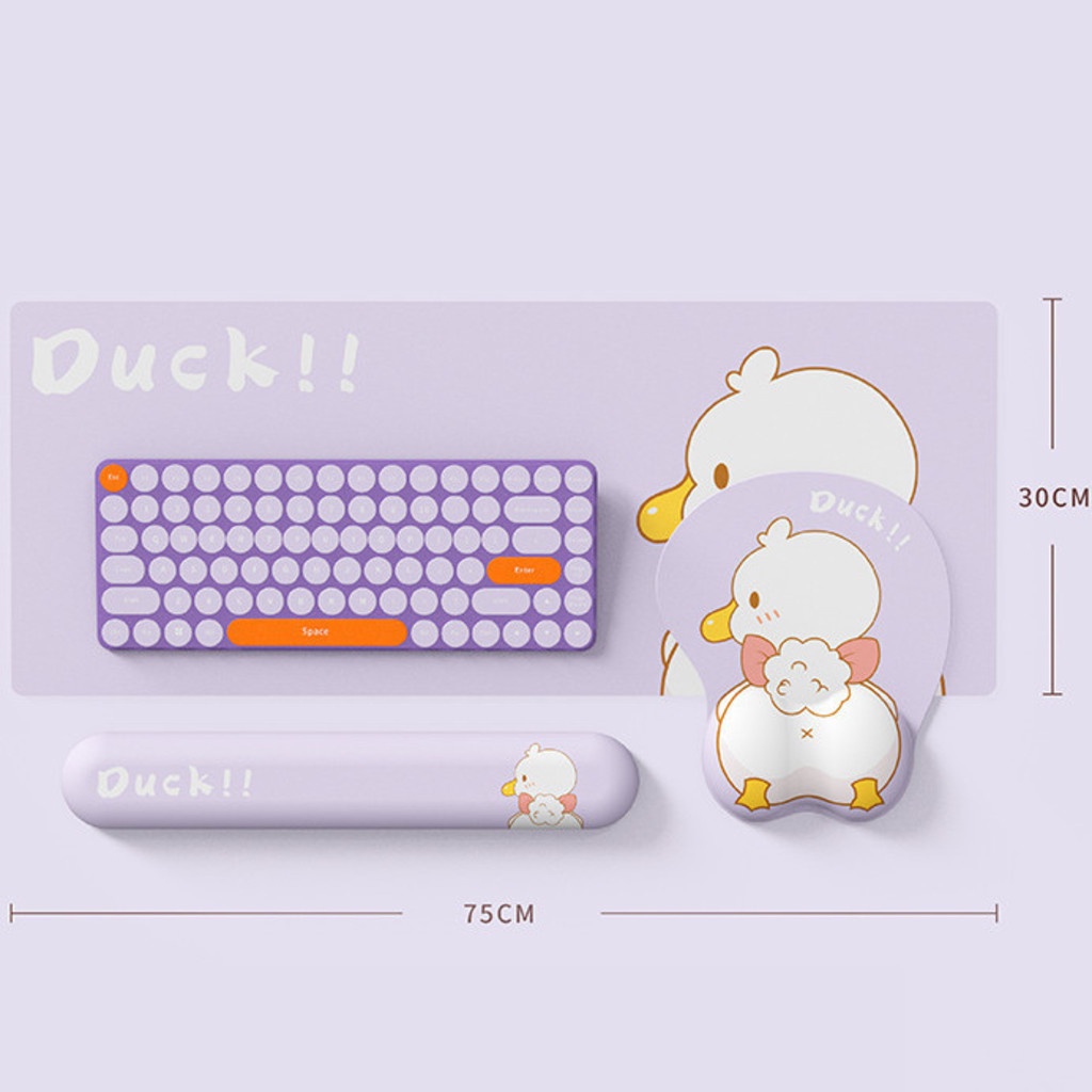 Bebek Lucu Alas Mouse Pergelangan Tangan Gaming Mouse Pad Alas Keyboard Meja Bantal Karet Resin Non-slip Mouse Pad
