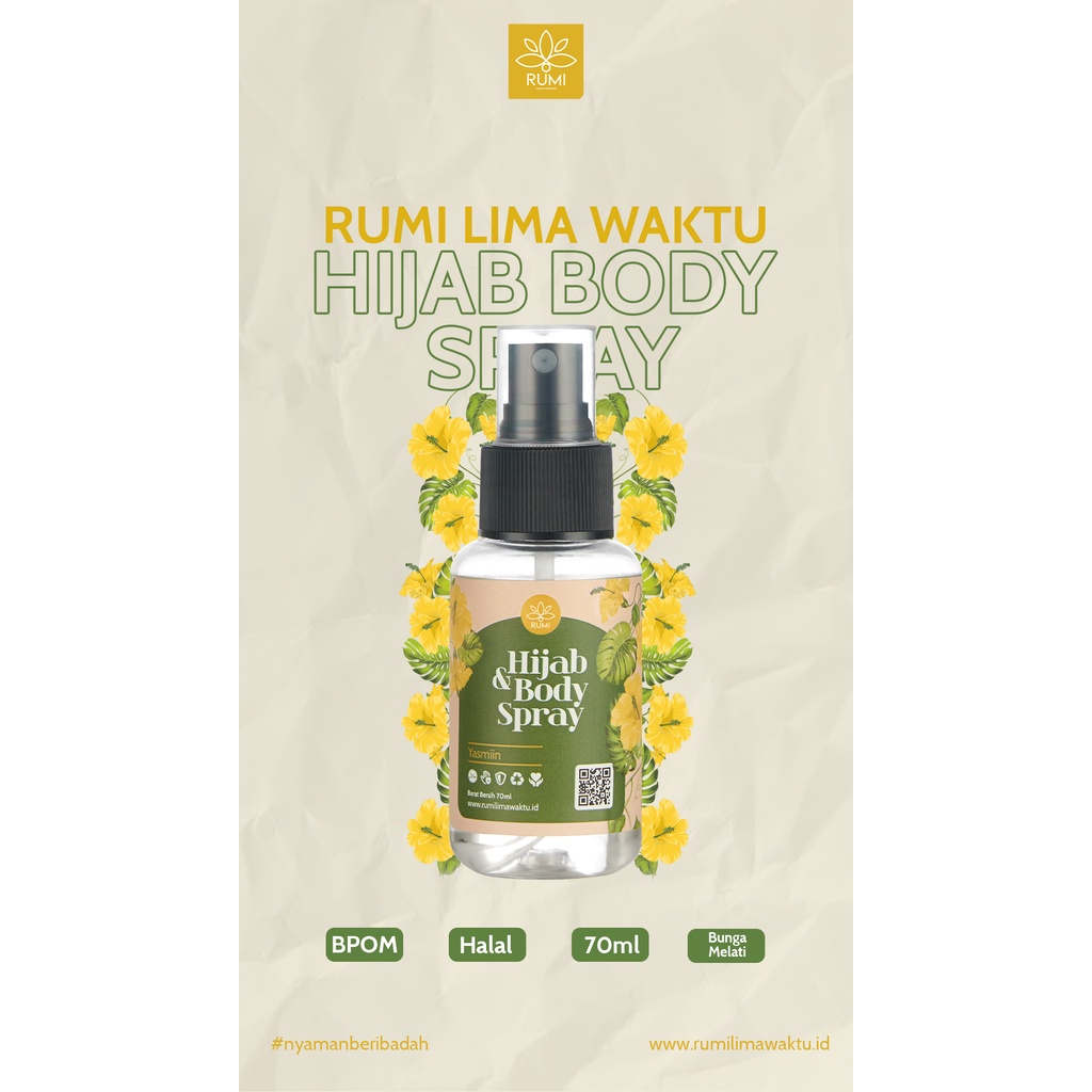 RUMI deodorant spray body spray hijab spray harum wangi parfum soft halal Non alkohol