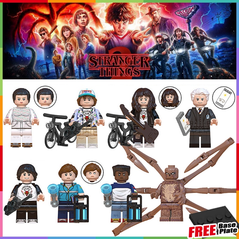 Stranger Things Minifigures Mainan Hadiah Mike Dustin Vecna Lucas Sinclair Eddie Munson Sebelas Angka Mini LG1007