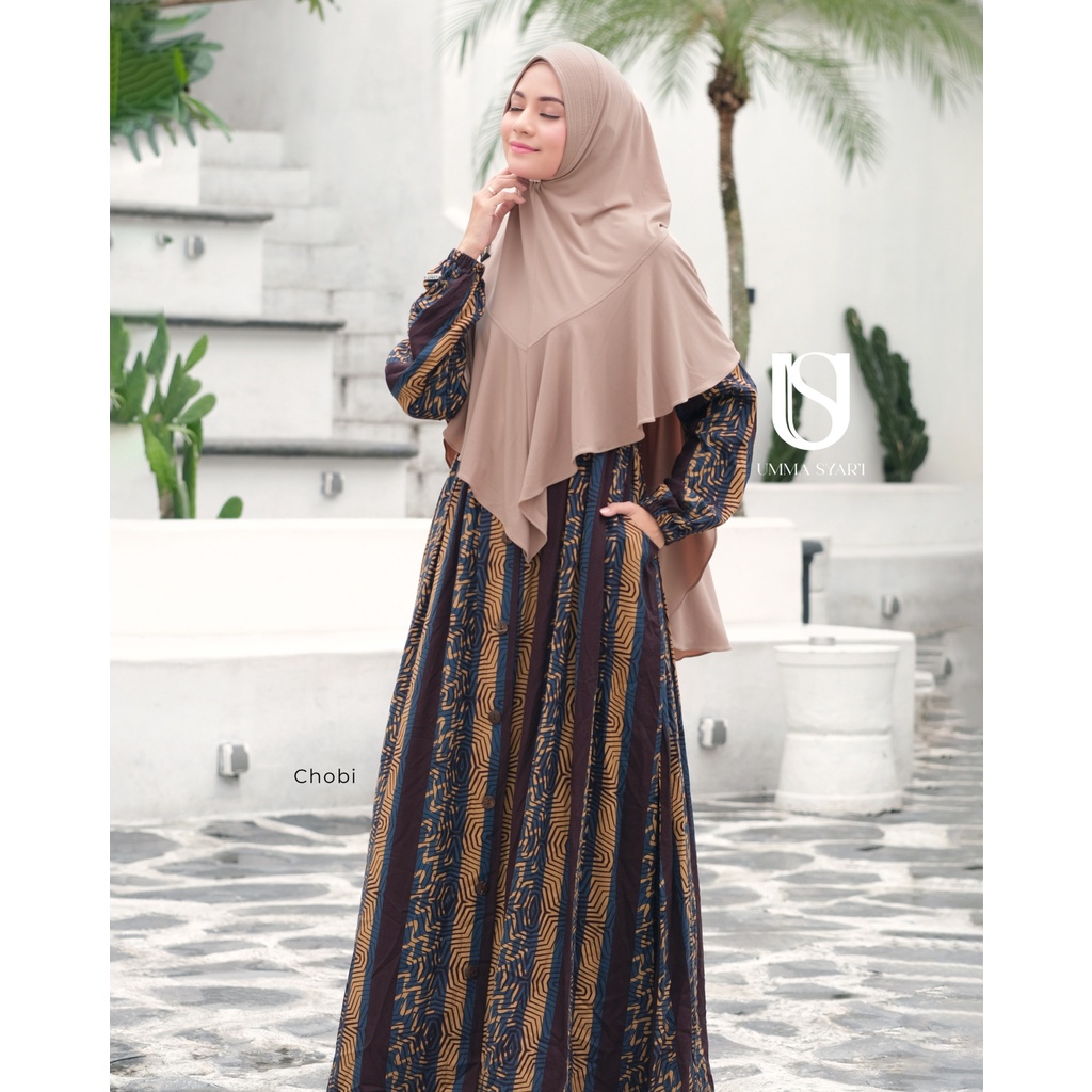 Cheeva dress by umma syari gamis rayon premium