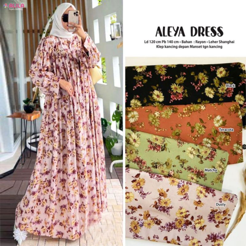 ALEYA JUMBO DRESS ORI ALILA | Dress Rayon - Leher Shanghai