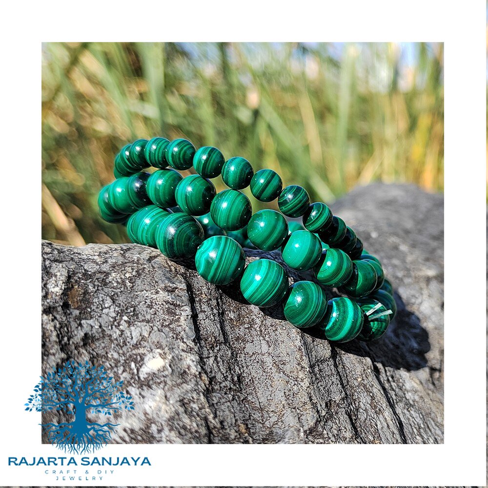 Gelang Ku Natural Malachite Women Jewelry Natural Stone Stretch