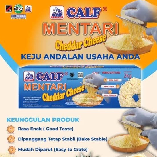 

CALF MENTARI Cheddar Cheese - Keju pack 2kg