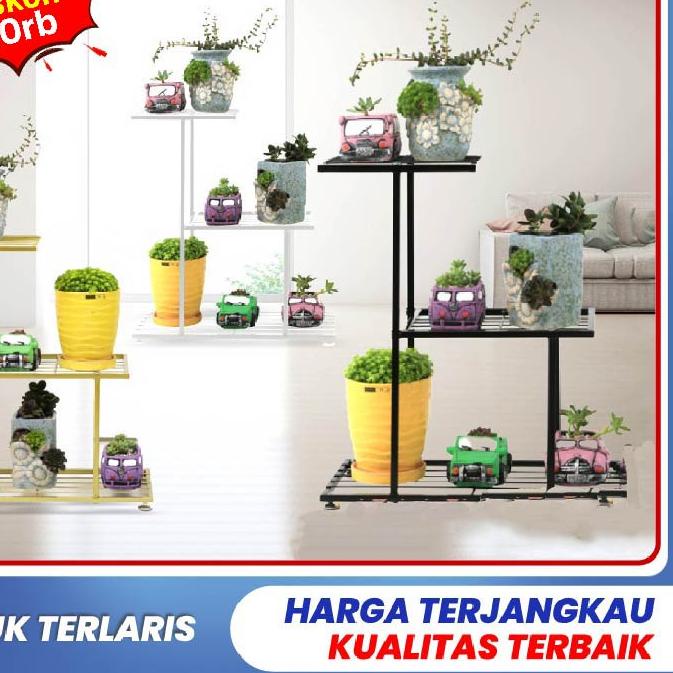 ➭ Goland Rak 3 Tingkat Rak Tanaman Rak Multifungsi Standing Planter ✽
