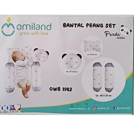 STOK TERBATAS Omiland B+G Bantal Guling set Peang seri PANDA OWB1142 dan SLOTH series OB3715