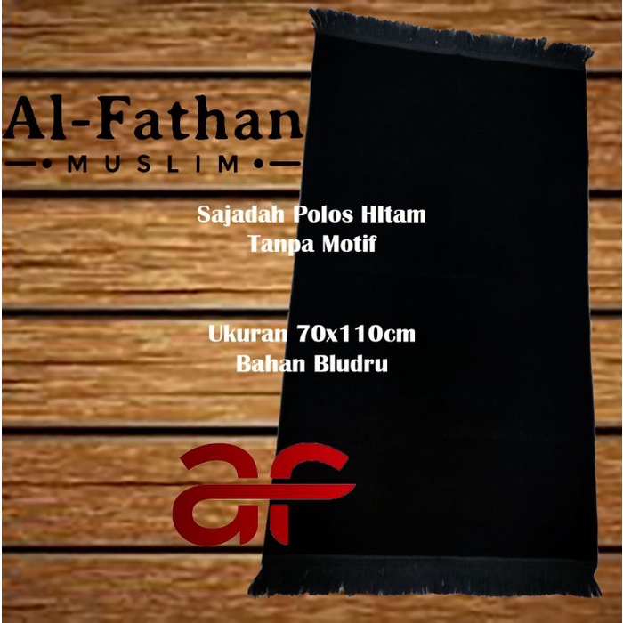 Sajadah Sajadah Polos Hitam Turkey Tebal Bludru Sajadah Dewasa Ukuran Besar