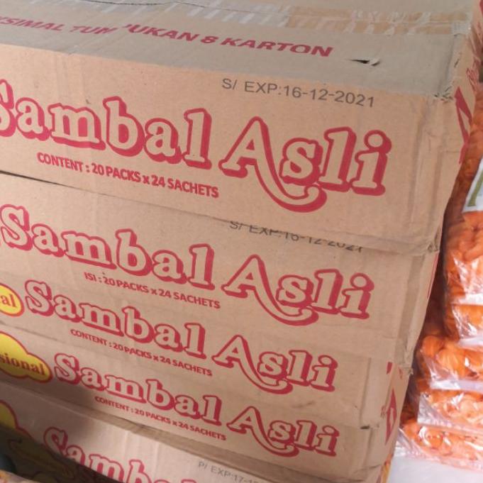 

☪ SAMBAL NASIONAL SACHET (DUS isi 20 PACKS X 24 Sachet) ♞