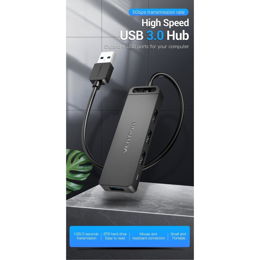 Vention High Speed USB 3.0 Hub for Windows Mac Linux - USB3.0 15CM