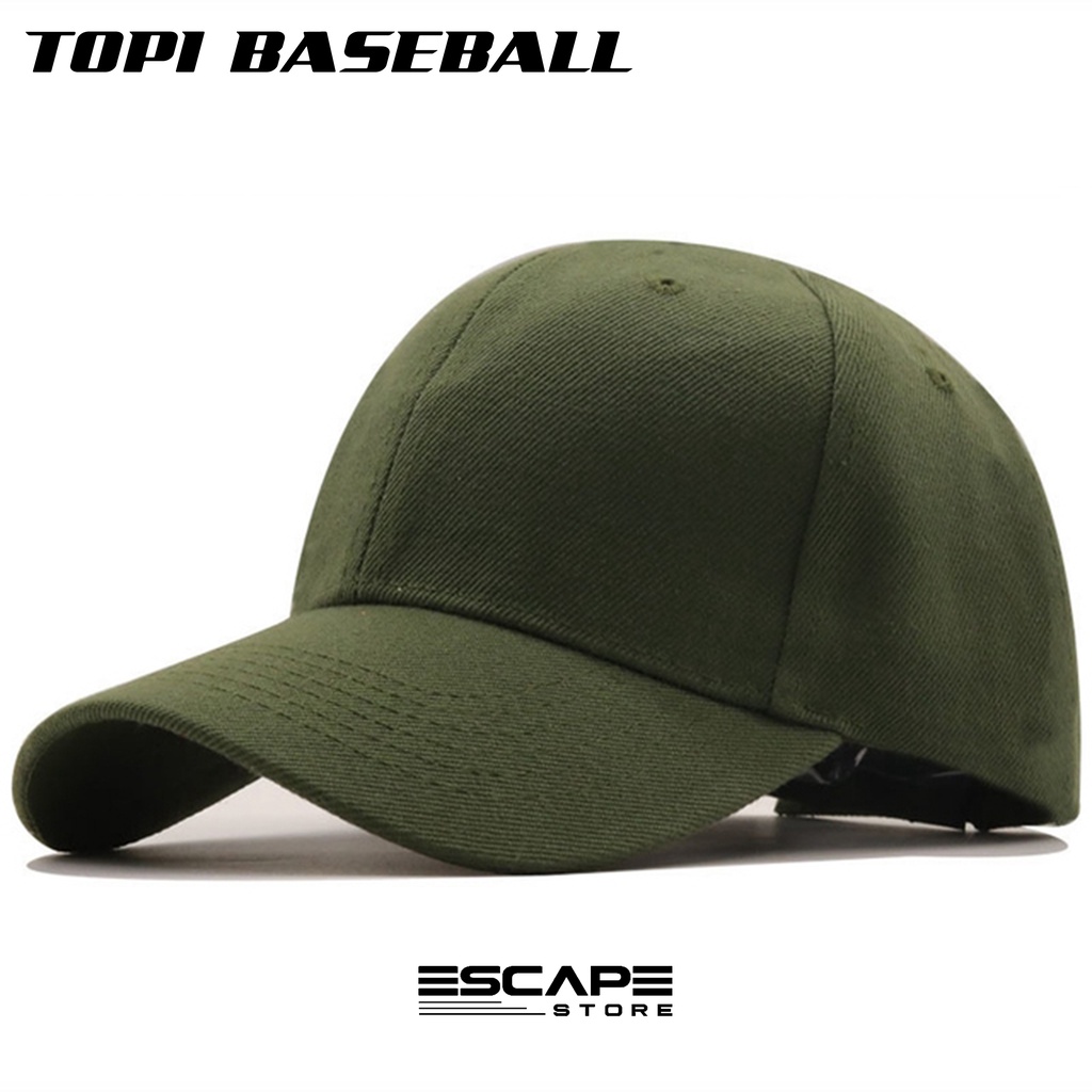 Topi Baseball Hijau Army Militer Tactical Pria Wanita Distro Baseball Caps