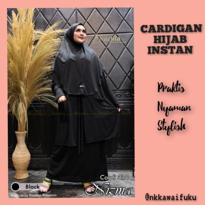 TERBAIK CARDIGAN MUSLIM CARDIGAN HIJAB INSTAN OUTERWEAR MUSLIM WANITA NAZILLA STOK TERBATAS