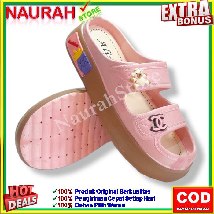 SANDAL SLOP WANITA ALINA 029 B1 SENDAL VIRAL BAIM 100% ORIGINAL KUALITAS IMPORT JELLY PVC RUBBER ANTI SLIP NYAMAN EMPUK LUCU TERBARU TERMURAH