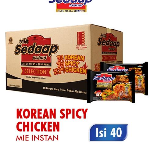 

۝ SEDAAP Mie Instan Korean Spicy Chicken Bag Box Isi 40 pcs ♙