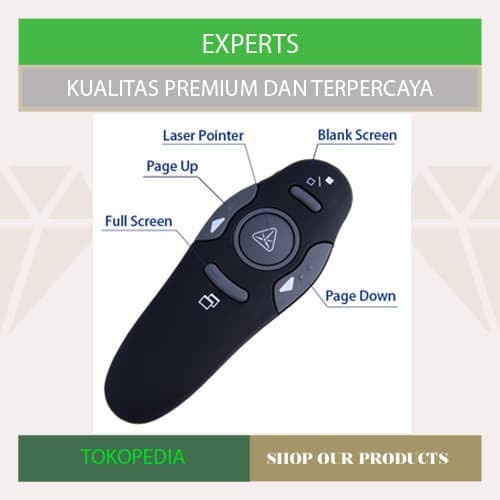 

[[JNT COD]] Pointer Laser 2.4GHz Wireless Presenter USB Remote Control