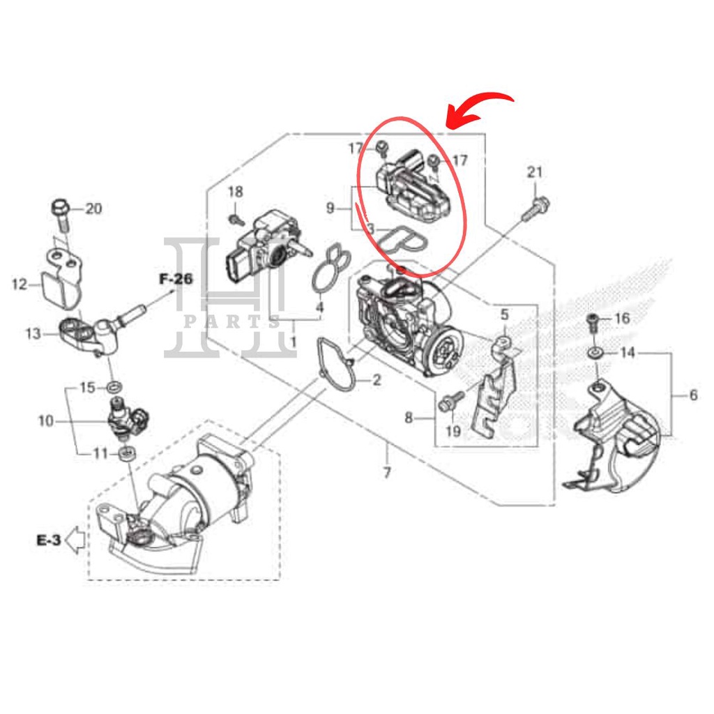 IACV SET SENSOR LANGSAM VALVE SET IDLE AIR CONTROL ADV PCX 160 K1Z 16430-K0R-V01 ASLI ORIGINAL AHM HGP HONDA