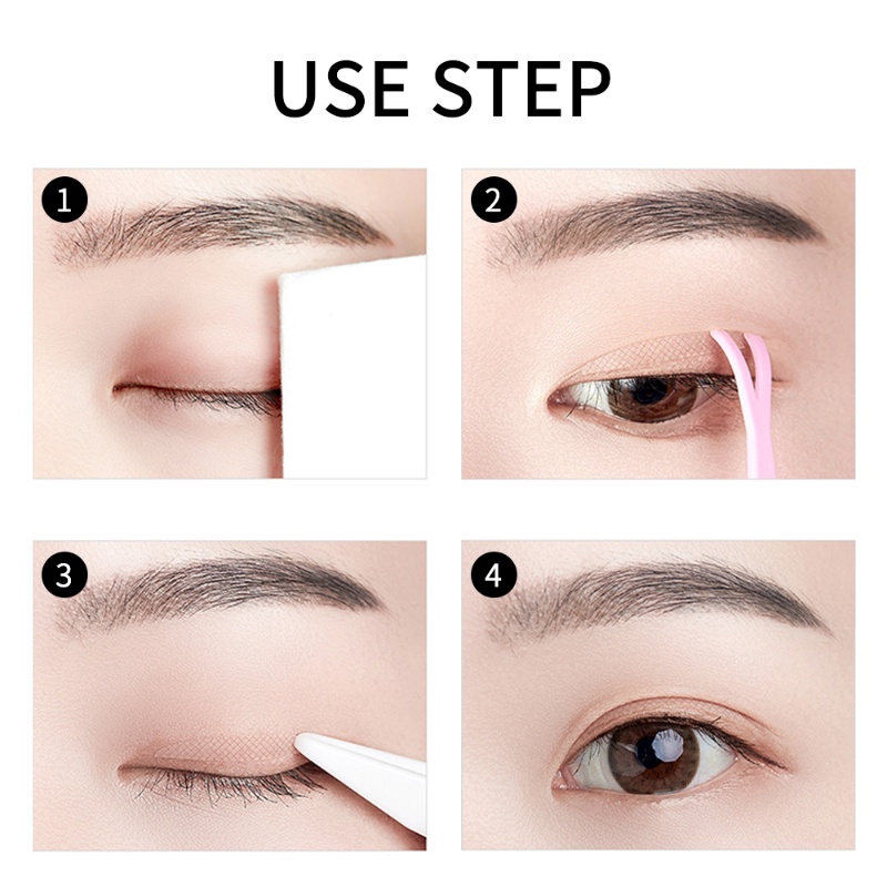 1lembar Renda Invisible Double Eyelid Tahan Air Sweatproof Non-reflective Self-adhesive Stiker Kelopak Mata Alat Makeup Mata