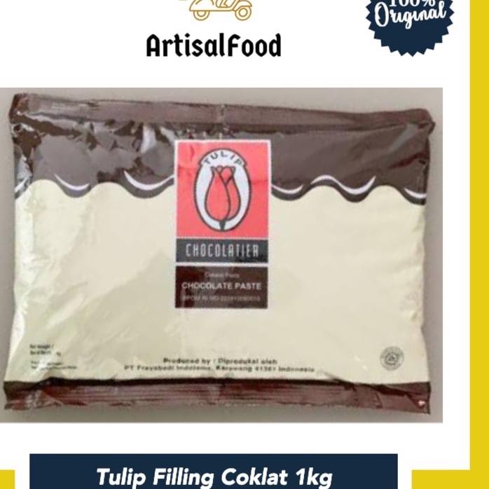 

۝ Tulip Dark Coklat Cokelat Filling Selai Isian Coklat 1kg ASLI ☉