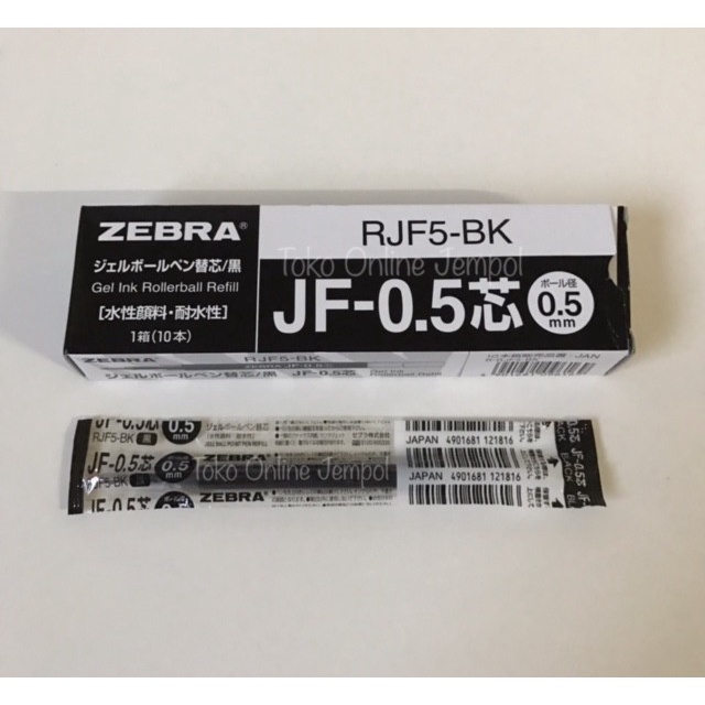 

ATK324SR RJF5-BK HITAM 0.5 mm isi pen sarasa refill zebra JF 0,5 BLACK