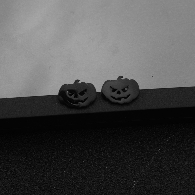 Anting Couple Unik Niche Labu Hantu Kepala Halloween Ghost Baru