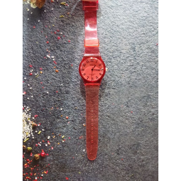 JAM TANGAN MURAH MERIAH!! ANTI AIR JAM TANGAN MIRETE TALI JELLY TRANSPARAN MURAH BANGET TAHN AIR