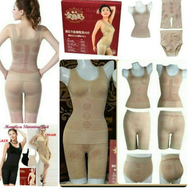 STOK TERBATAS MONALISA SLIMMING SUIT WITH INFRARED BAJU KORSET PELANGSING ORIGINAL 3 IN 1