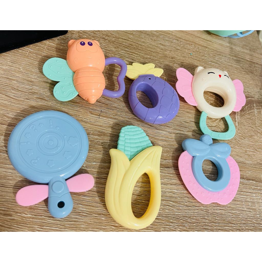 Gigitan Baby SET / Teether SET / Mainan Karet untuk baby