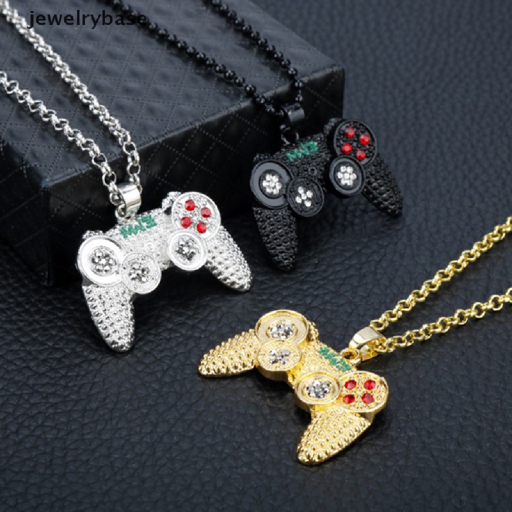 [jewelrybase] Gamepad Dengan Berlian Imitasi Kalung Untuk Wanita Pria Game Controller Liontin Choker Ch Jewellery Necklaces for Teen Girls Boutique