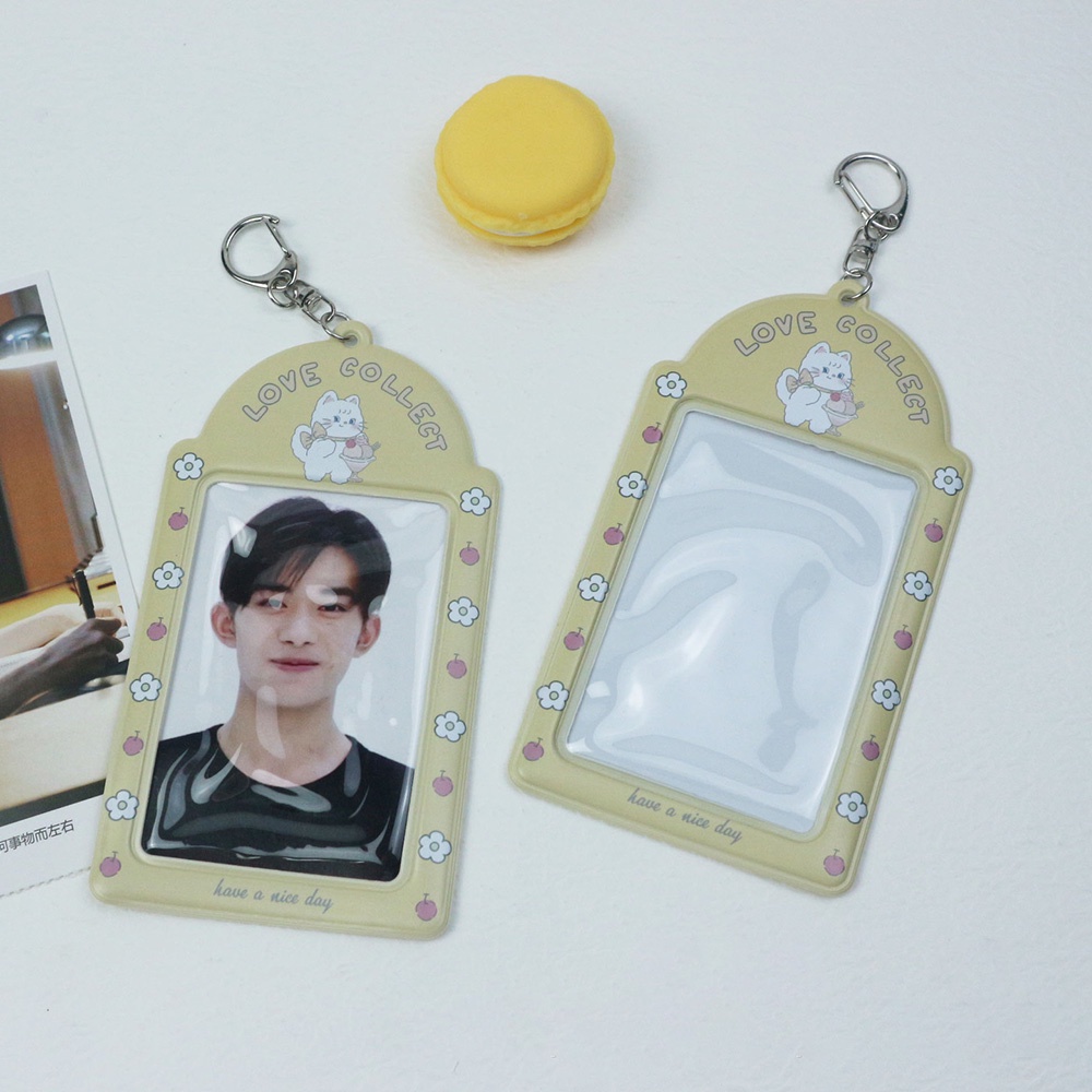 [COD Tangding] Kartun PVC ID Pemegang Kartu Kredit Kpop Idol Photocard Pelindung Case Tas Liontin