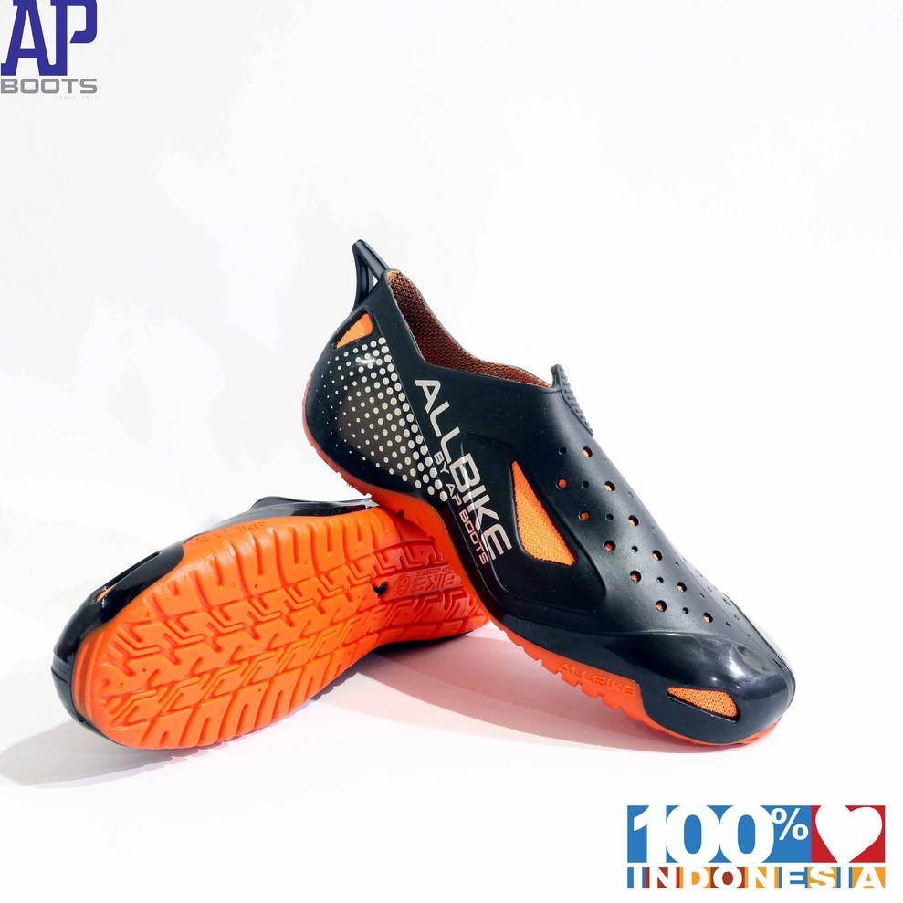 BOOMING AP ALL BIKE 39-43 ORANGE - SEPATU KARET PRIA HOBI SEPEDA - AP BOOTS