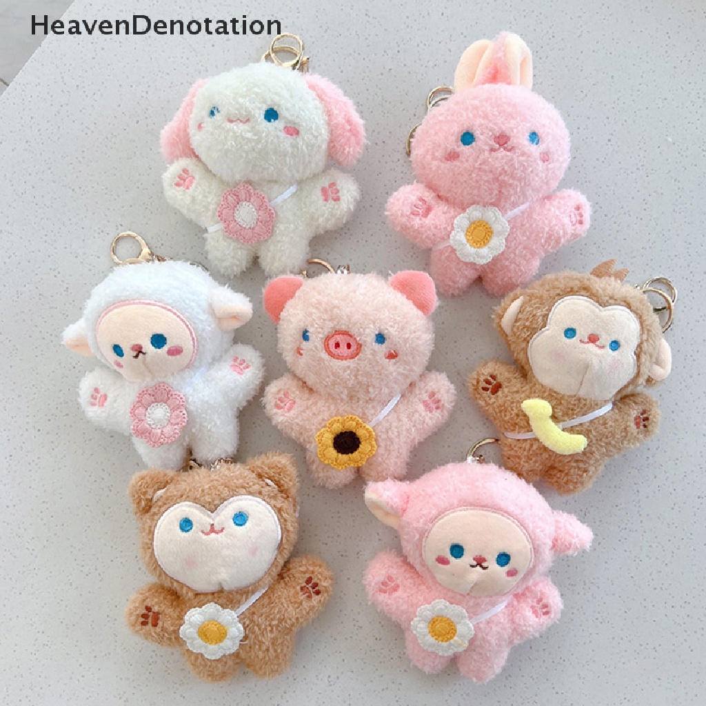 [HeavenDenotation] Lucu Kartun Hewan Plush Doll Gantungan Kunci Boneka Boneka Plush Mainan Gantungan Kunci Keychain Lucu Wanita Tas Pria Mobil Gantungan Kunci Tas Siswa Liontin Koper HDV