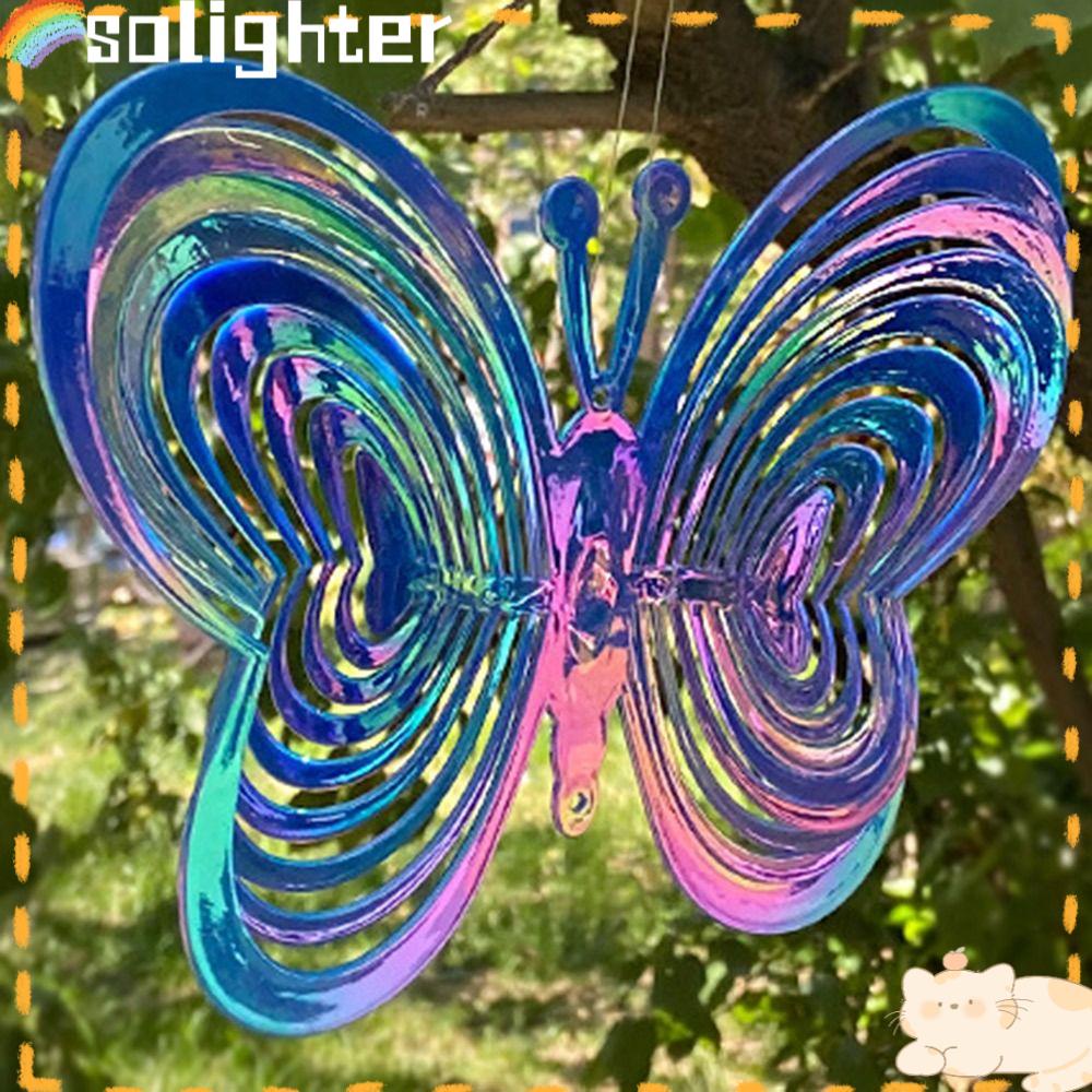 Solighter Butterfly Wind Spinner Baru Taman Hiasan Gantung Butterfly Reflektif