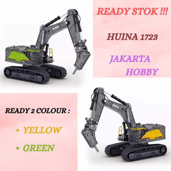 

Promo RC Huina 1723 1/50 Diecast Drill Excavator Mobil Mainan Anak - 1723 Hijau Diskon