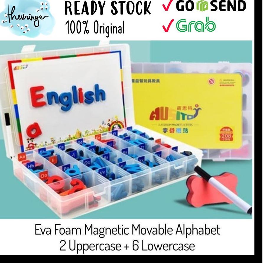 

Super Shipment MONTESSORI Eva Foam Magnetic Movable Alphabet Lowercase Uppercase Classroom Magnet Letters Moveable Huruf Magnet Alphabet Magnet foam