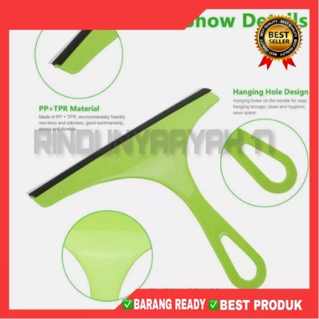 (RA)Wiper Karet Alat Pembersih Kaca Anti Jamur Jendela Rumah Cleaner Rubber Mirror Mobil Spatula Scrapper Silicone Gagang Lap