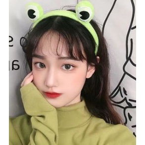 headband bando mata katak kodok frog lucu bando kain handuk cuci muka facial