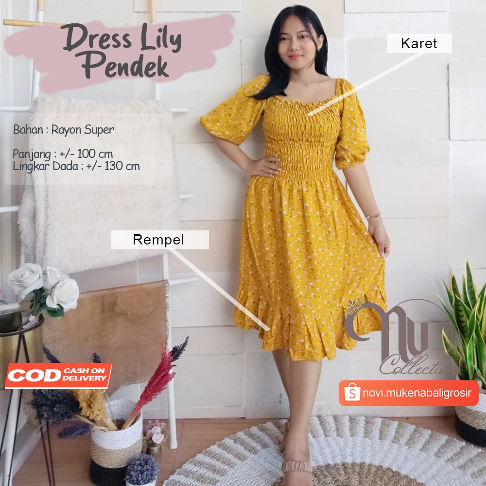 LILY RUFLE DRESS MOTIF NEW ARRIVAL